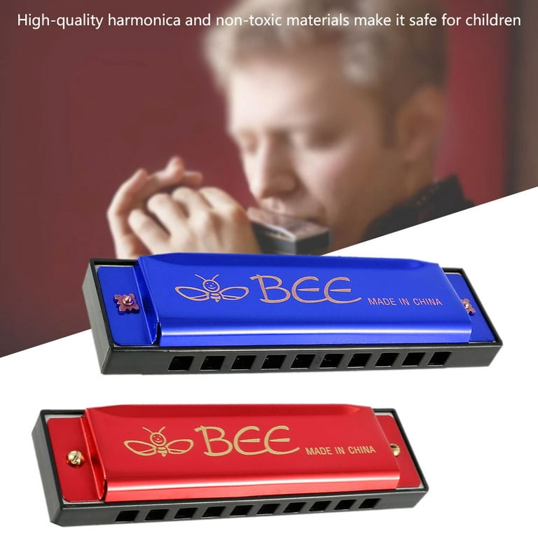 Harmonica pour Enfants 10 Trous Instrument Ton DO Débutant Musical Plastique