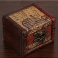 thumbnail image 4 of Handmade Jewelry Box,Vintage Square Jewelry Storage Jewelry Box Vintage Wooden Box Optimal Efficiency, 4 of 11