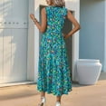 thumbnail image 6 of Fashion Swing Dresses for Womens 2026 Summer Plus Size Flower Print V-neck Sleeveless Tassels Loose Comfortable Dress, 6 of 6