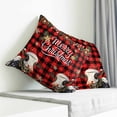 thumbnail image 3 of Christmas Pillow Covers 18x18 Inch Decorative Throw Pillow Cover, Winter Cow Snowflake Red Black Buffalo Plaid Sofa Pillowcases Accent Cushion Case Home Decor Bedroom Living Room, 3 of 6