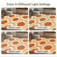thumbnail image 7 of ODIKA 4'x6' Washable Area Rug Stain Resistant, Low Pile, Easy Care Retro Leaf Blossom Halloween Decor Symmetrical Border Textile Art for Dorm Room, Small Living, 7 of 7