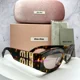 thumbnail image 2 of New MIU MIU Sunglasses Brown Tortoise Oval Acetate Gold Metal Authentic, 2 of 6