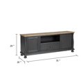 thumbnail image 5 of Ginie TV Stand Media Cabinet- Black and Brown Rubberwood- 75 Inch, 5 of 7