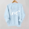thumbnail image 2 of WTXUE Heart Sweatshirt Love Heart Printed Sweatshirts Graphic Loose Sweatshirts Lightweight Sweatshirt Comfortable Sweatshirts Long Sleeve Sweatshirt Light Blue S, 2 of 9