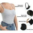 thumbnail image 6 of Women'S Tank Tops With Built-in Bra Comfortable and Breathable, Suitable for Both Outer and Inner Wear With thin Spaghetti Straps Grey S, 6 of 7
