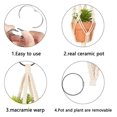 6 Pack Mini Macrame Plant Hangers Artificial Plants Hanging Planter