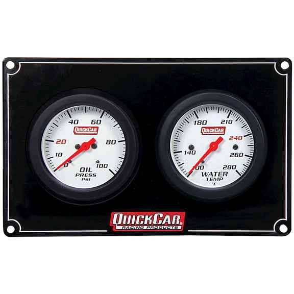 Quickcar Racing Products 2 Gauge Extreme Panel OP/WT