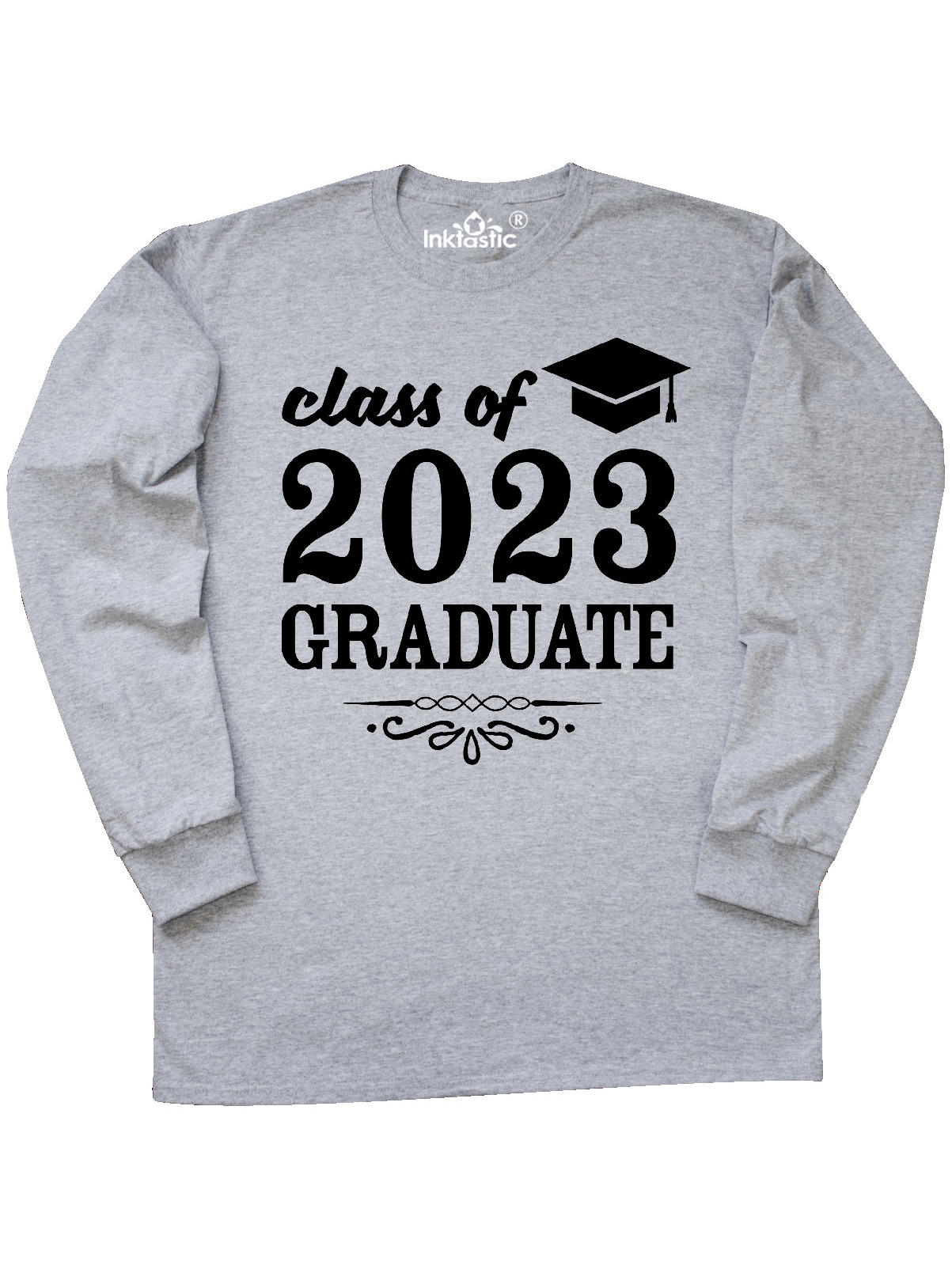 INKtastic Class Of 2023 Graduate With Graduation Cap Long Sleeve T