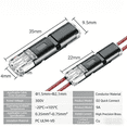thumbnail image 2 of TFixol 50-Pack D2 Locking 2-Pin Dual-Wire Push-In Connectors, Pure Copper Contact Quick LED Wire-to-Wire Connectors, 10A 300V Flame-Retardant PC Shell, Stripping-Free Piercing Design for Stable Power, 2 of 6