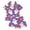 Z22-Purple, variant on Weebloom Halloween Pajamas For Toddler Girls Cute Bat Print Soft Kids Short Sleeve Button Down Shirt And Shorts Two Piece Outfit Sleepwear Nightwear Pjs Loungewear Light Purple 4-5 Years