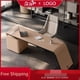 thumbnail image 2 of Designer Light Luxury Office Desk Boss Vanity Light Luxury Boss Computer Desks Organizer Home Mesa Escritorio Office Furniture My Lux Decor Round, 2 of 34