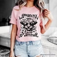 thumbnail image 6 of Apparently I Have an Attitude Highland Cow Valentine T-Shirt, Sarcastic Western Funny Tee, 6 of 8
