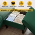 thumbnail image 4 of Pingliang Home Living Room Furniture Set,Sectional Sofa with Storage Ottoman and Loveseat,Modern 3 Seat Couch L Shaped Sofa with Storage Pockets,Modern 5 Seater Set for Living Room Apartment APT, 4 of 7