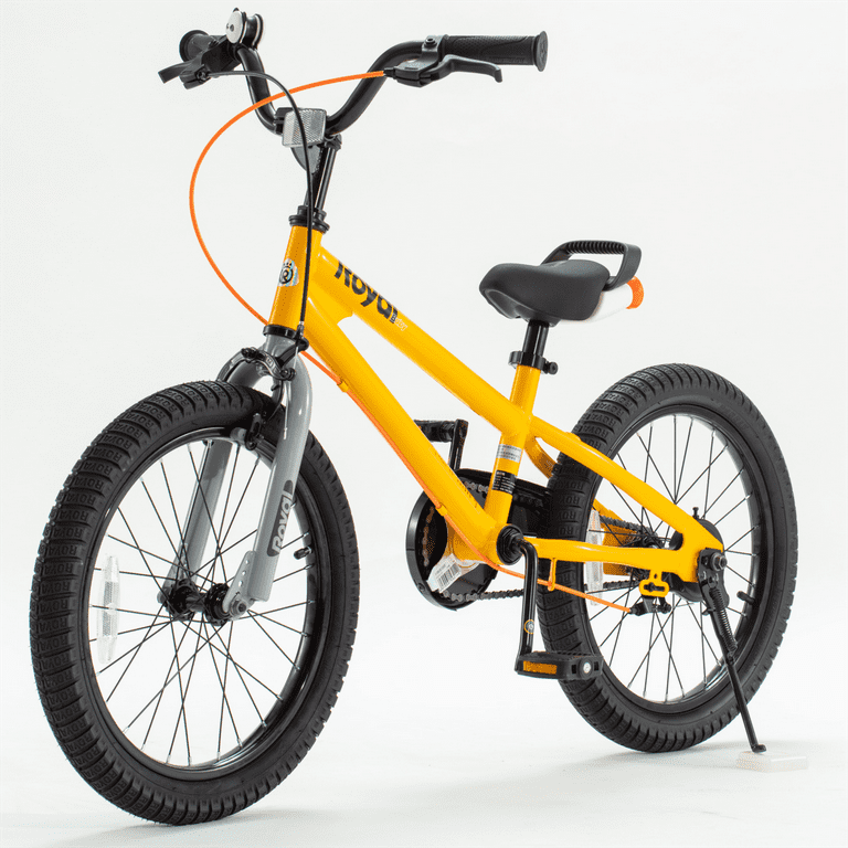 Free Shipping Royalbaby Freestyle 7 Kids Bike Toddlers 18 Inch Wheel Dual Handbrakes Bicycle Beginners Boys Girls Ages 3 5 Years Kickstand and Water Bottle Included Blue Walmart