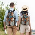 thumbnail image 6 of Lsque Butterfly and Bloom Beauty Pattern Canvas Daypack, Durable Backpack, High-quality Versatile Backpack,Vintage Compact Backpack-Small, 6 of 6