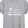 thumbnail image 3 of Peanuts - Take A Break - Juniors Ideal Flowy Muscle T-Shirt, 3 of 6