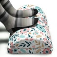 thumbnail image 3 of Floral Foot Rest, Soft Pastel Colored Hand Drawn Abstract 5 Petal Flowers and Wild Herbs Design, Non-Slip Backing Adjustable Ergonomic Memory Foam Leg Support for Office, Multicolor, by Ambesonne, 3 of 5