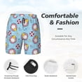 thumbnail image 6 of Picia Gnome Pool Party pattern Mens Swim Trunks with Compression Liner Stretch Beach Shorts Quick Dry with Zipper Pockets No-Chafing Board Shorts-X-Large, 6 of 9