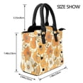 thumbnail image 2 of Single Shoulder Bag Rivet Bag 7.48×7.48×3.94in Removable Shoulder Belt Can Be Held Or Diagonal Across A Variety Of Matching Styles Groovy Flowers (7), 2 of 6