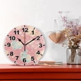thumbnail image 2 of Coolnut Easter Colorful Hand Drawn Rabbits Round Wall Clock, Battery Operated Silent Non Ticking Desk Clock for Home Bedroom Kitchen Office School Wall Clock 9.9 Inch Home Decor, 2 of 6
