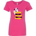 thumbnail image 3 of Inktastic Cute Bee Initial B Women's T-Shirt, 3 of 5
