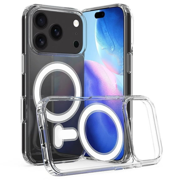 Havilah For iPhone 17 Pro Case With Tempered Glass Kit Compatible With MagSafe Clear Acrylic PC Hybrid TPU Phone Case(Transparent)