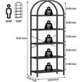 thumbnail image 4 of Yartaka Bookshelf 5 Tier Bookcase Arched Display Racks Tall Standing Bookshelves Mental Frame Open Storage Rack Shelf Large Black Book Shelf for Bedroom, Living Room, Home Office,Black, 4 of 8