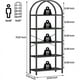 thumbnail image 4 of ChaoLink Librero de 5 niveles, estantería arqueada, estantes altos para libros, marco metálico, estantería abierta de almacenamiento, estantería negra grande para dormitorio, sala y oficina, 4 of 6