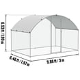 thumbnail image 3 of KFFKFF Metal Chicken Coop 9.8 x 6.5 x 6.5 ft Dome Roof Poultry Cage Chicken Run with Waterproof Cover Large Outdoor Walk in Chicken Coop Cage for Backyard, Farm, 3 of 9