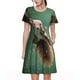 thumbnail image 1 of Disketp Squirrel para Vestido de Manga Corta para Mujeres, Vestidos de Verano para Mujeres, Casual y Holgado para la Playa, 1 of 6