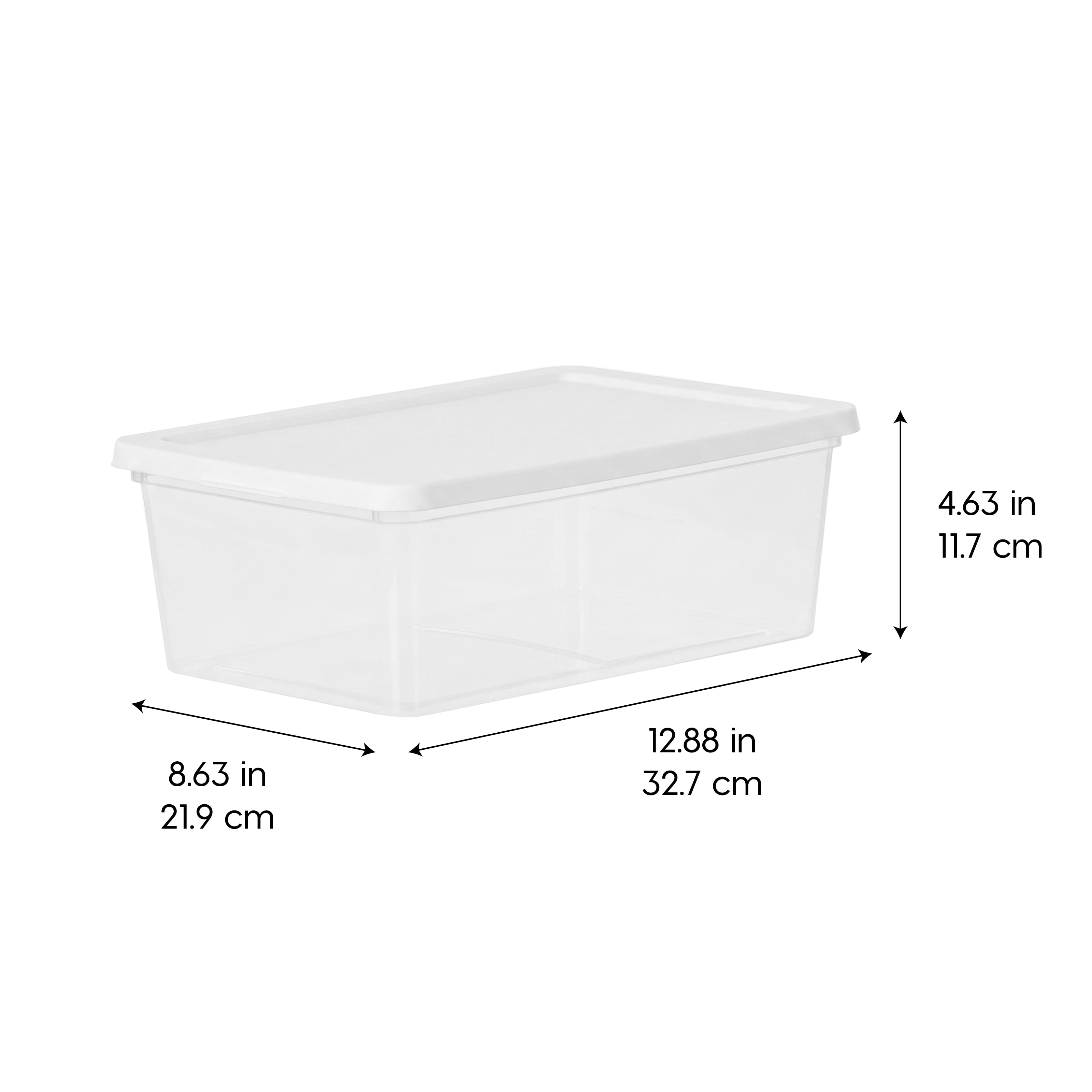 IRIS 6 Qt. Plastic Storage Bins with Lids, Stackable Containers and Totes, Clear, 8Pk