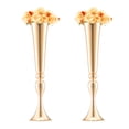 thumbnail image 2 of STAWAY 2 Pcs 22.05 Pouces Vases de Mariage Trompette Dorée - Centres de Table en Métal Élégants, Parfaits pour Événements, Restaurants et Maison, 2 of 9