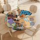 thumbnail image 4 of Amor joven-theme Fitted Round Tablecloths Elastic Edged Table Covers Waterproof Table Cloth for Kitchen Holiday Party Tables Decor 120cm, 4 of 6