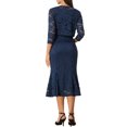 thumbnail image 3 of INSPIRE CHIC Women's Wedding Guest Dress Evening Outfits 2 Pieces Sleeveless Dresses with Shrug S Dark Blue, 3 of 5