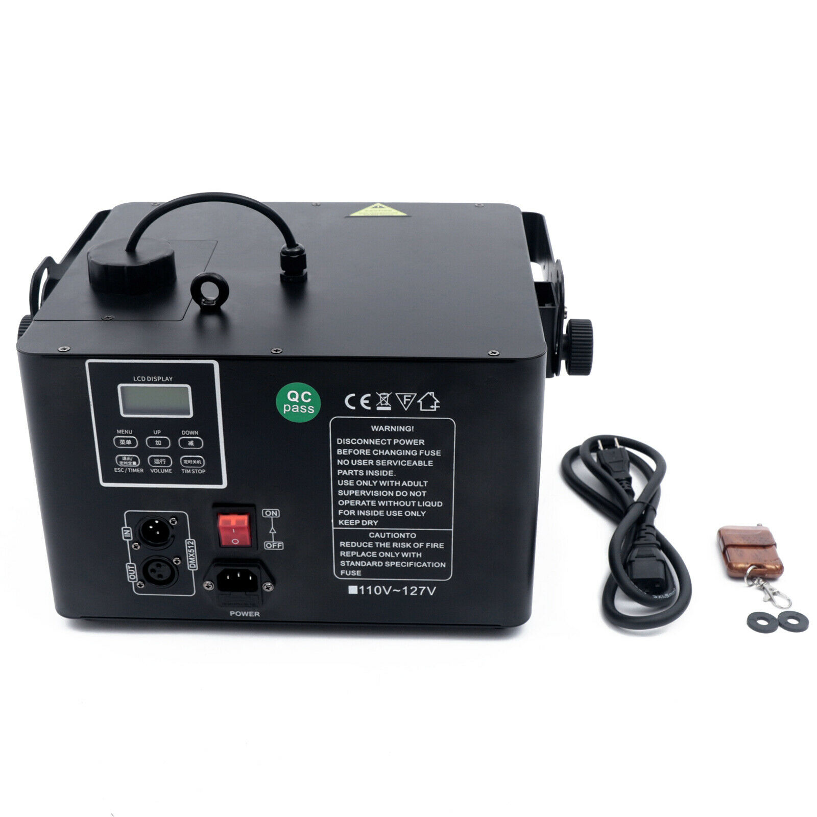 1500W DMX Low Profile Hazer Smoke Machine Party Stage Effect W/ Remote
