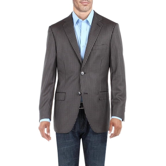 Mens Gray Modern Fit Blazer DTI DARYA TRADING BB Signature