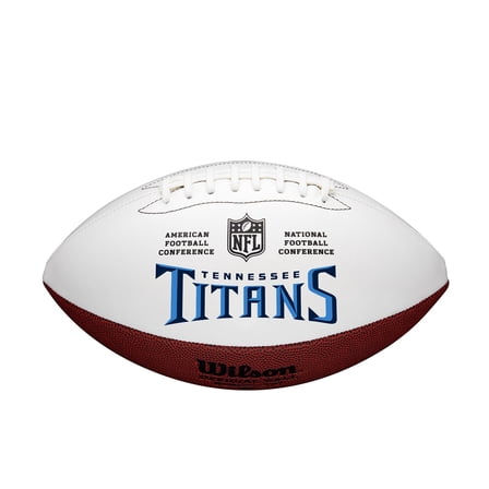 Tennessee Titans Wilson NFL Live Signature Autograph White Panel Football - Deflated