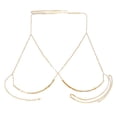 thumbnail image 1 of Kkkded Chaîne de Poitrine pour Femmes - Couleur Unie, Inox, Forme Triangulaire, pour Bikini et Club (Répétée, Mais Conservée comme original), 1 of 7