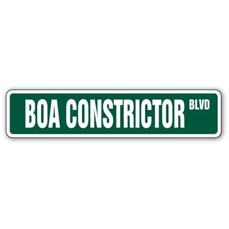 - BOA CONSTRICTOR Street Sign novelty reptile snake lover animal | Indoor/Outdoor | 24