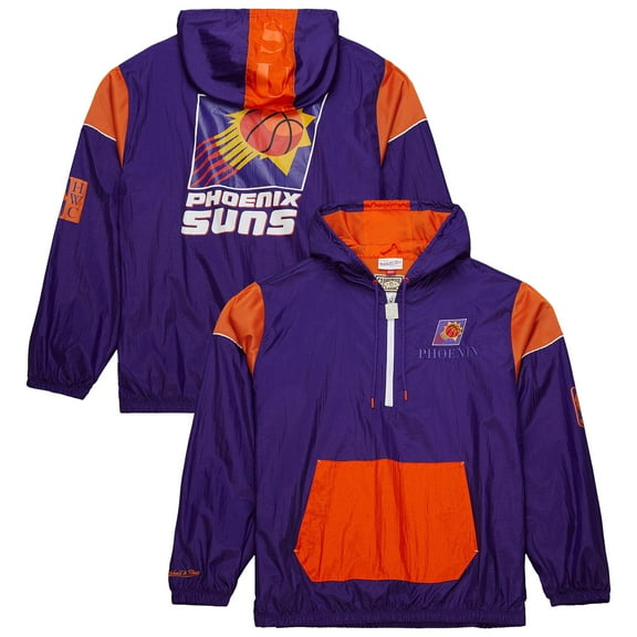 Unisex Mitchell & Ness  Purple Phoenix Suns Hardwood Classics Team OG 3.0 Anorak Half-Zip Windbreaker Jacket