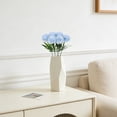 thumbnail image 7 of 1 Bunch Artificial Chrysanthemum Ball Flowers Bouquet, Silk Hydrangea Bridal Wedding Bouquet for Home Office Garden Party Office Coffee House Decoration & Wedding Arrangement, Blue, 7 of 7