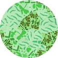 thumbnail image 1 of Ahgly Company Indoor Round Patterned Jade Green Area Rugs, 7' Round, 1 of 6
