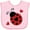 AD-Pink, variant on Inktastic Ladybug Lover Red and Black Girls Baby Bib
