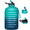 Green Gradient, variant on GEDUX 64oz Half Gallon Motivational Water Bottle with 2 Lids (Chug and Straw), BPA Free Sports Drink Water Jug with Time Marker for Camping Sports Workouts and Outdoor Activity