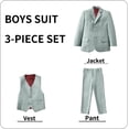 thumbnail image 5 of Boys' Suits Formal Tuxedo Slim Fit Boys Suit Set for Wedding Outfit Teen Boy Dress Clothes, 5 of 12