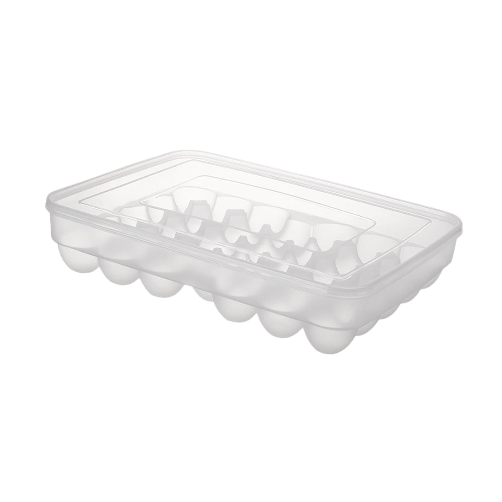 TISHITA 2xEgg Container Egg Bins Keep Fresh Reusable Fridge Organizer Egg Holder