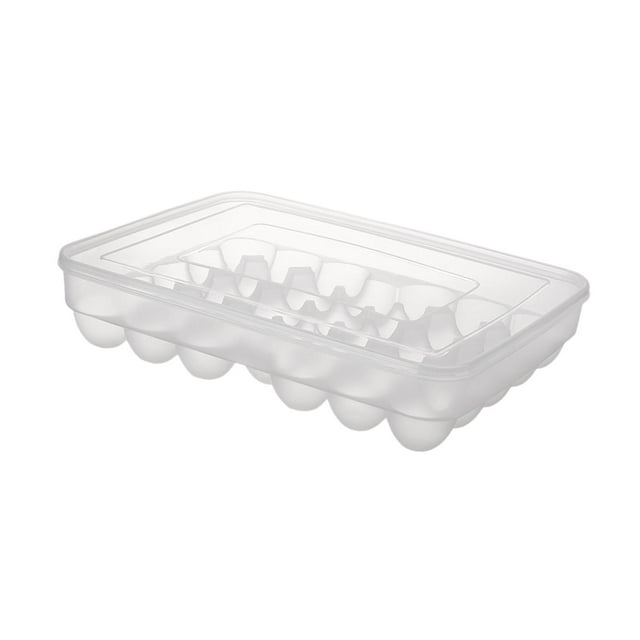 Contenedor para huevos, contenedor para huevos, caja de almacenamiento portátil de 34 rejillas, cajón para huevos, bandeja para servir Premium fija
