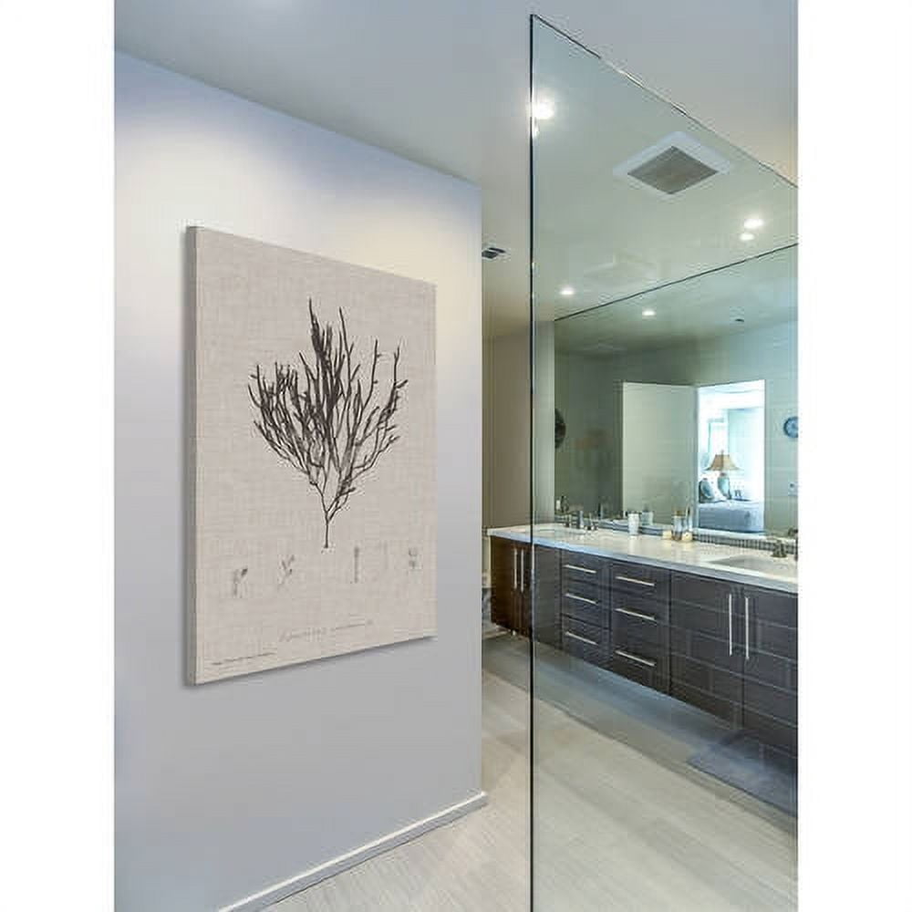 Marmont Hill "Linen Seaweed IV" Painting Print on Wrapped Canvas