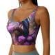 thumbnail image 2 of Fotbe Beautiful Flower Blue Bird Sujetador Deportivo Largo sin Aros para Mujer con Almohadillas y Soporte Medio, Transpirable y Absorbente, Camiseta Tipo Chaleco o Tank Top-XX-Large, 2 of 8