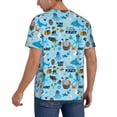 thumbnail image 2 of Lsque Animal Pirate Pattern Mens Polo Golf Shirts Funny Graphics Shorts Sleeve Button Shirts Baseball T-shirt-X-Large, 2 of 7